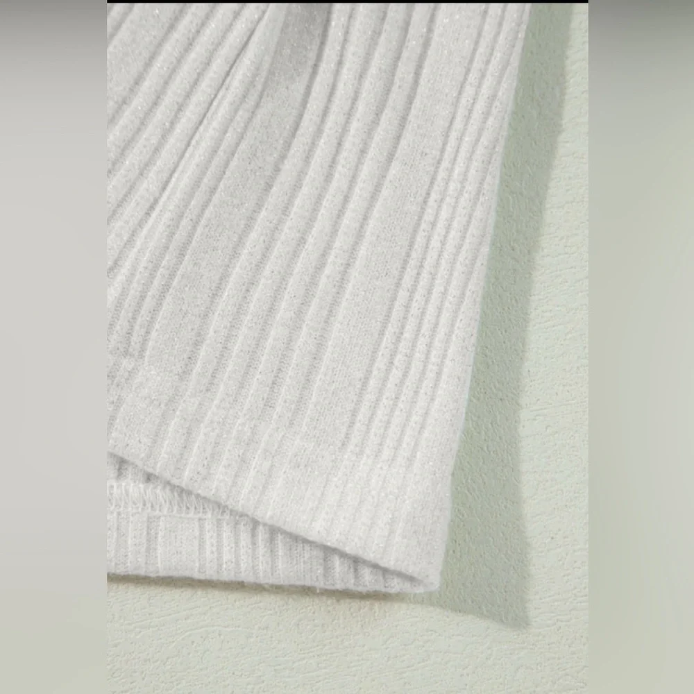 Cream Ribbed Cardigan - Picture 11 of 15